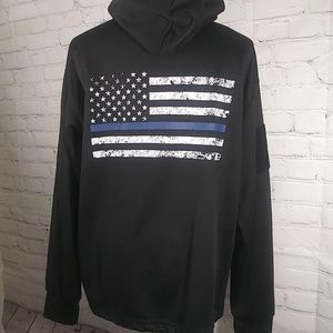 thin blue line concealed carry hoodie